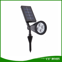 Spot solaire extérieur de pelouse de paysage de pelouse de 4 LED de jardin solaire de tache de lumière